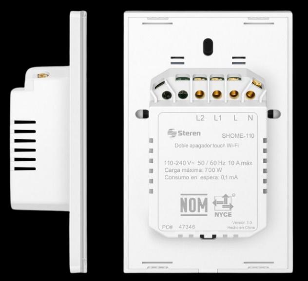 [SHOME-110] Apagador touch doble wi-fi